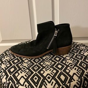 Black, Sam Edelman, size 8, double zipper booties